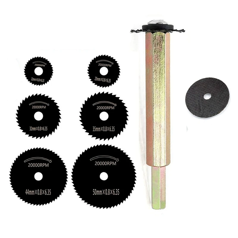 

8-Piece Set Of Hand Drill Adapter Bar Plastic Cutter Tool PVC Pipe Cutter Saw Blade Kit