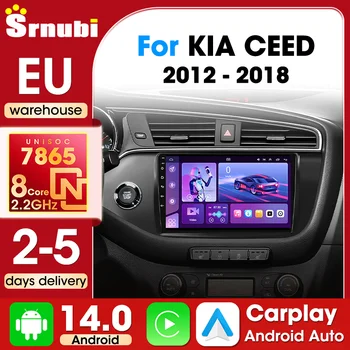 Srnubi para KIA CEED JD Cee'd 2012-2018, Reproductor Multimedia Inalámbrico para Auto con Carplay y Android Auto, Radio para Auto, Navegación GPS, Pantalla QLED UIS7865 de 2 Din, Compatible con SWC 1