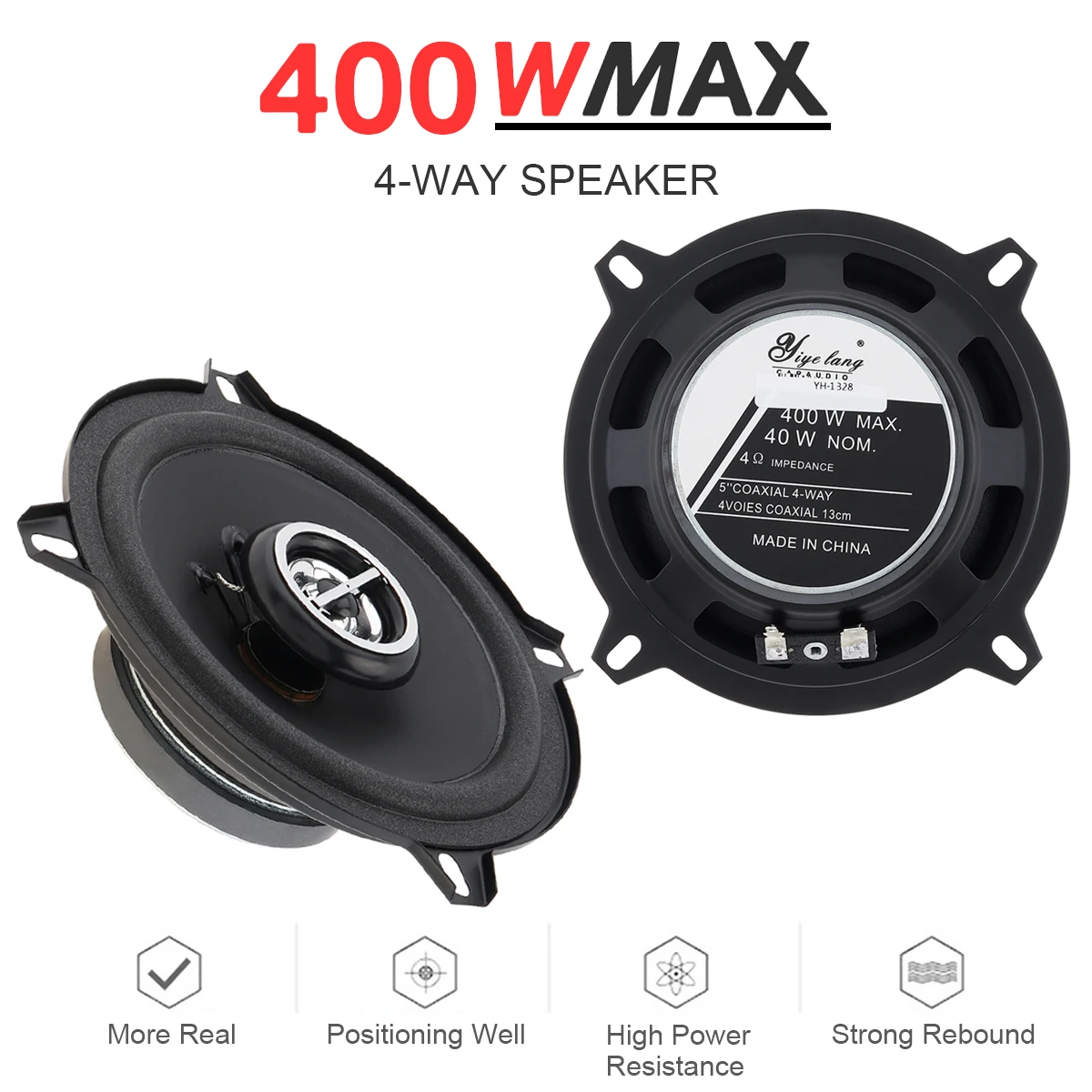 2pcs 5 Inch Universal Car Coaxial Speakers Audio Stereo Full Range Frequency HiFi for Car Auto Loudspeakers 2pcs professional 5 inch 60w 2 way car coaxial automobile car hifi full range frequency sensitivity power loudspeaker