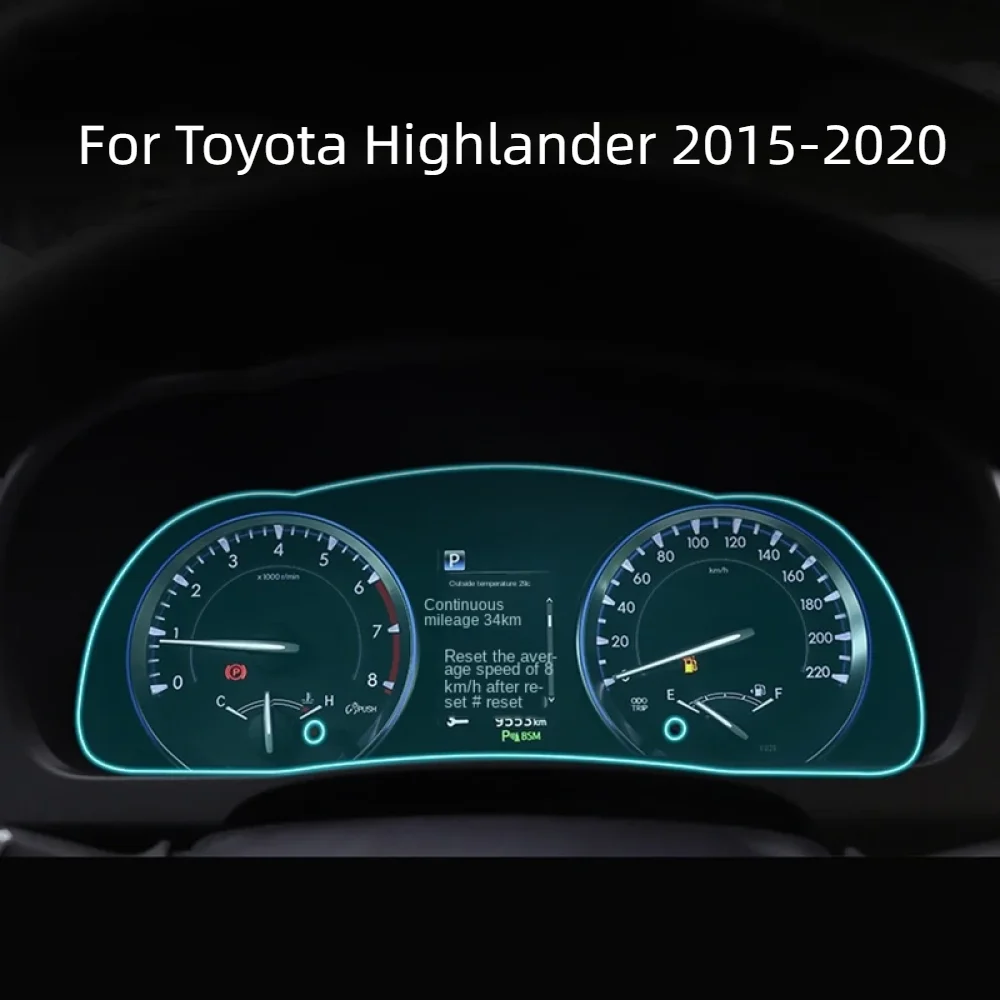 

For Toyota Highlander 2015-2020 Car Dashboard Screen Protective Film TPU Anti Scratch Film Auto Interior Accessories