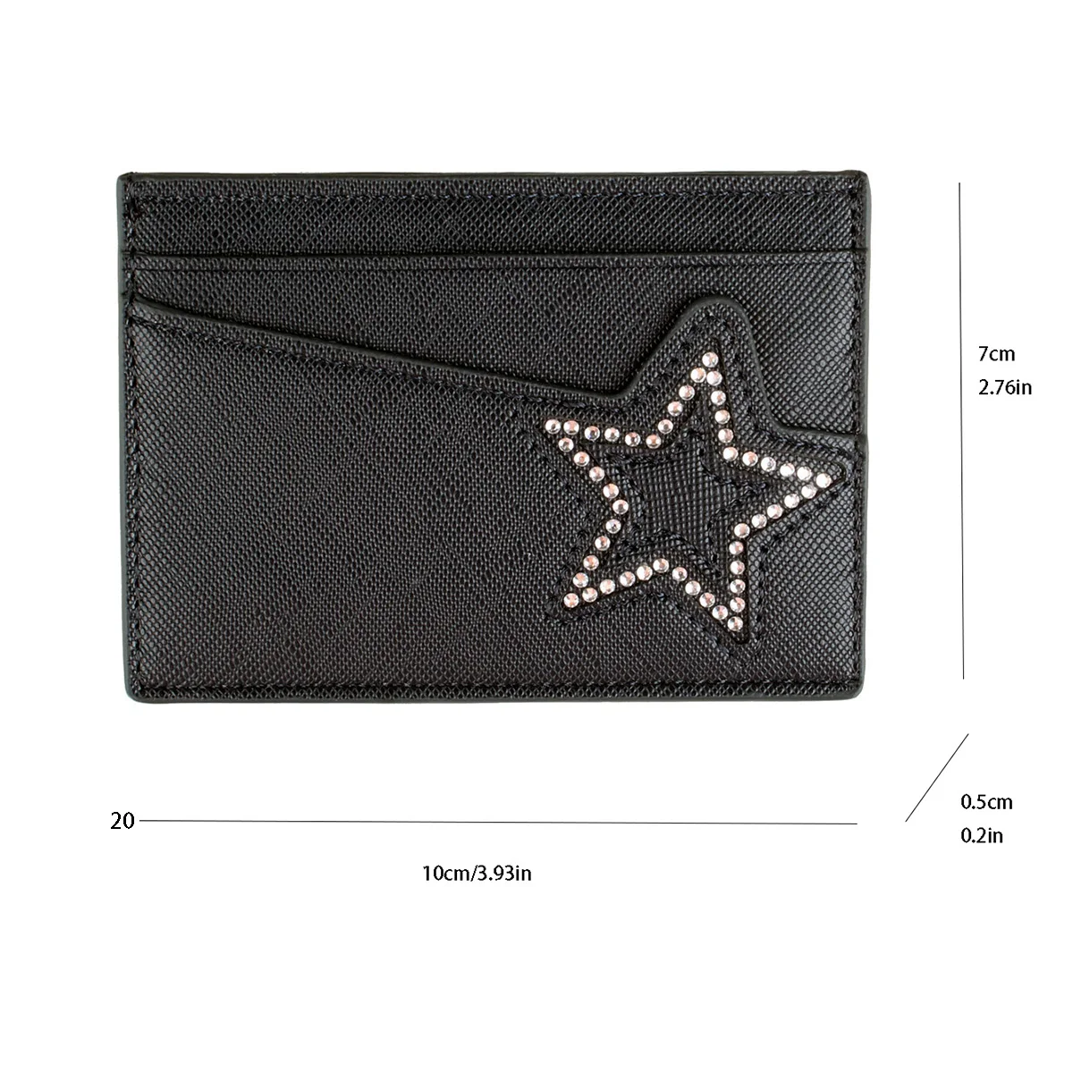 High quality diamond pentagram card bag, stylish and personalized card clip