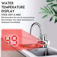 Robinet de chauffe-eau électrique ue 220V 3000W, avec pomme de douche 3S, chauffage rapide, eau chaude instantanée pour la cuisine 2