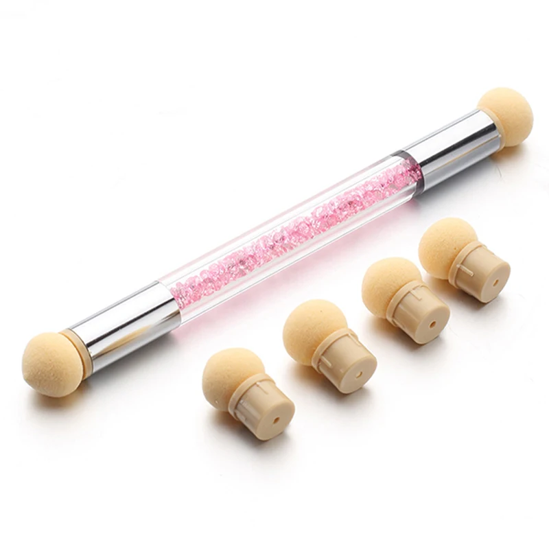 Sponge Head Gradient Brush for Nail Art and Manicure