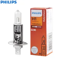1X Philips RallyVision H1 12V 100W P14.5s Off Road Super Bright Light Car Halogen Original Genuine Headlight Auto Bulb 12454RAC1 1