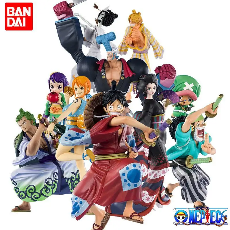 

Original Bandai Figuarts Zero One Piece Anime Figure Wano Luffy Zoro Sanji Nami Ussop Figurine Model Collectible Doll Toy Gift
