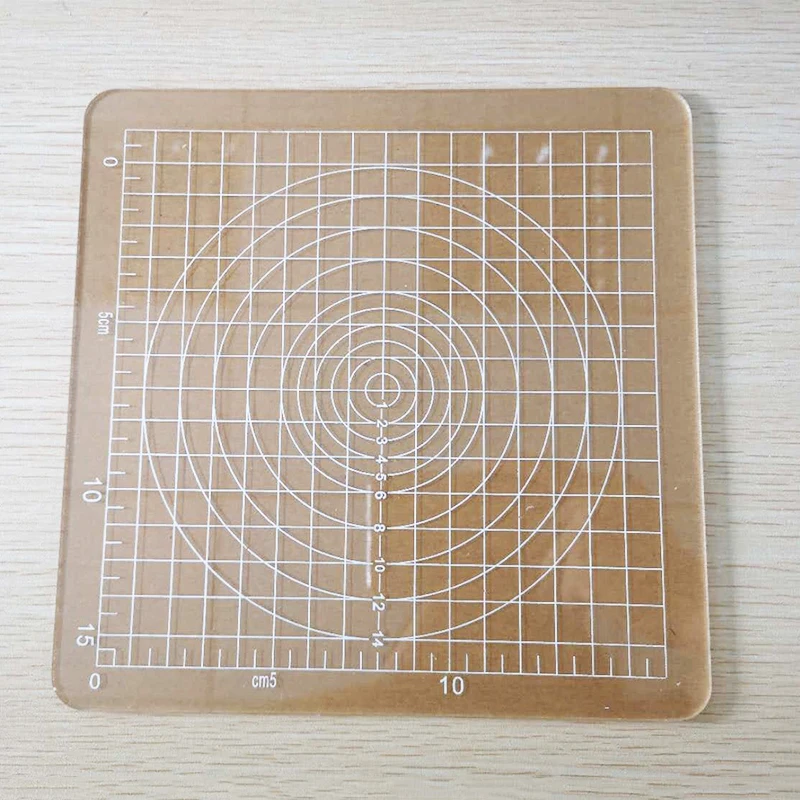 1pcs Square Acrylic Transparent Stamp Pressure Clay Mud Ultra-light Clay Plate Tools Food Play Rub Beads DIY Pressure Tool