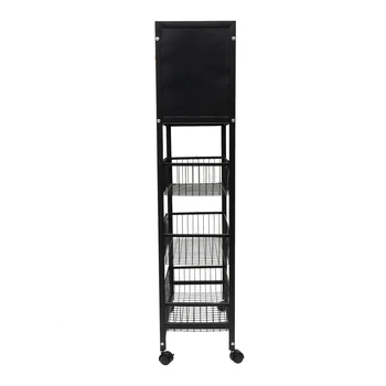 kitchen Storage & Organization Bread Rack Coffee Station Microwaves Rack Storage Rack 5 Tier Kitchen Organizer Shelf for Dishes 4
