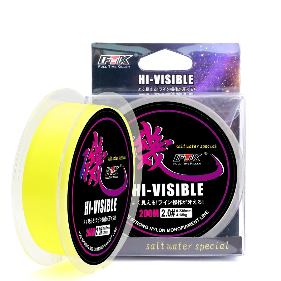 FTK 200M Rock Fishing-Line Semi-Floating Fishing Special Line 4Colors Monofilament Nylon Lure Sea Pole Fishing Line