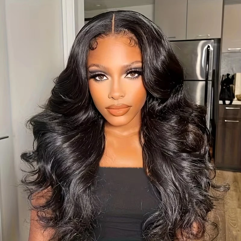 13x6 Body Wave Lace frontal Wig Human Hair Pre Plucked Glueless 13X4 Brazilian Body Wave HD Transparent Lace Wigs For Women 4