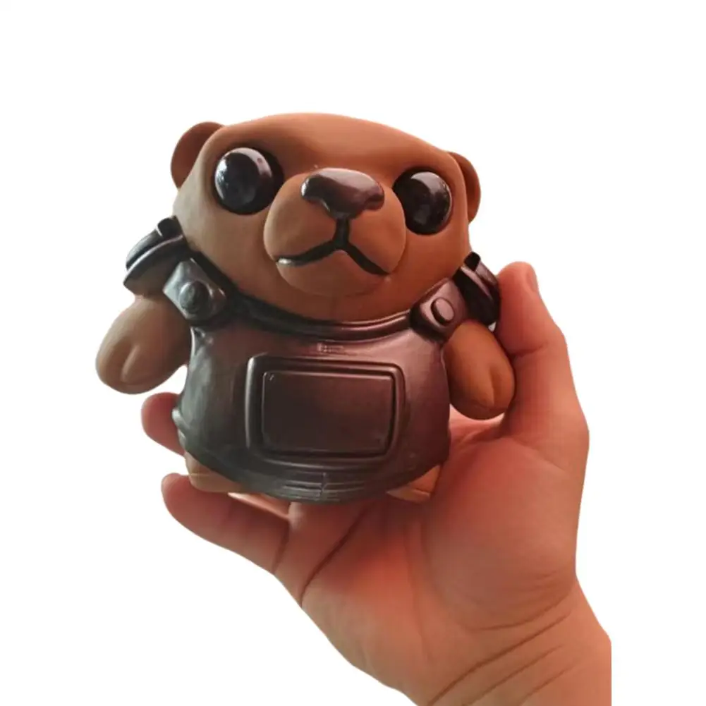 3D 발로란트 전술 곰 스퀴즈 장난감 플렉스 디컴프레션 릴랙스 장난감 게임 모델 액션 피규어 인형 친구 선물용