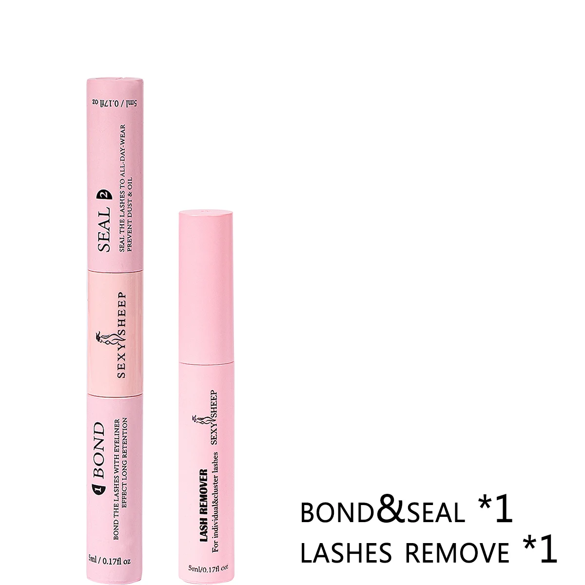 Lash Bond and Seal 10ml Individual Lashes Glue and Seal Super Strong Hold DIY Lash Extension and  Lash Glue Remover 5ml Kit Hold 3