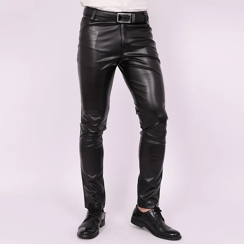 2023-Men-s-Slim-Fit-Skinny-Pants-Tight-Stretch-Leather-Pants-Teen-Trend ...