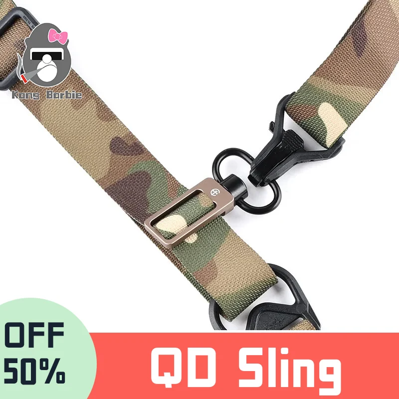 

WADSN Tactical 2 To 1 Point Triglide Convertible QD Sling Conversion Adaptor 1in / 1.25in Metal Weapon M4 AR15 Accessories MS12