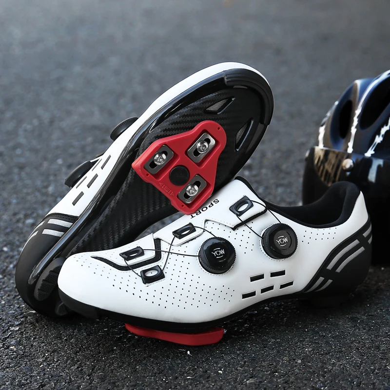 Cycling Shoes Mtb Men Carbon Road Bike Shoes Speed Bicycle Flat Sneaker Women Self-Locking SPD Cleats Mountain Racing Footwear Cycling Shoes