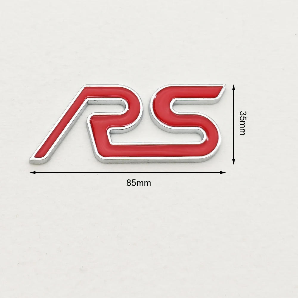 Premium 3D Metal Car Badge RS Logo Emblem & Sticker Accessories