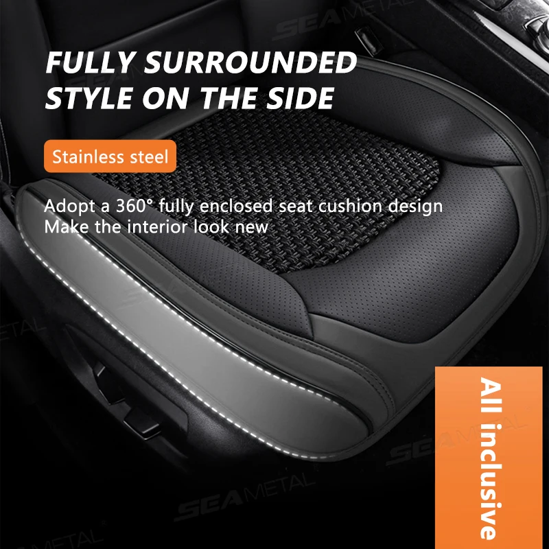Universal Car Seat Cover Protector Breathable PU Leather Ice Silk
