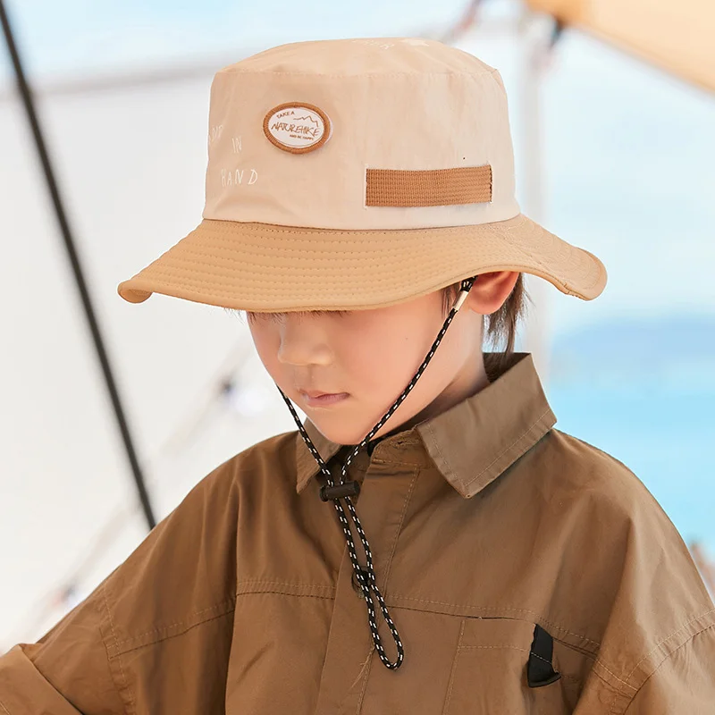 Chapeau de soleil d'été pour enfants, maille d'extérieur, casquette de pêcheur Cool, visières à large bord, garçon et fille, protection solaire d'alpinisme_voghion.com