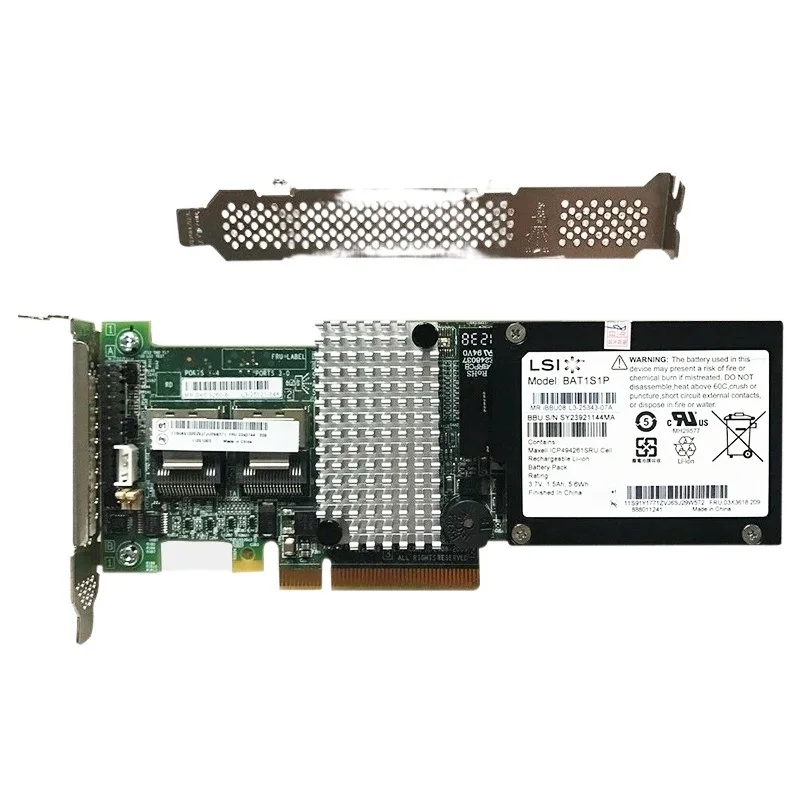 

New MegaRAID 9260-8i RAID Controller Card SAS Sata PCI E 8-PORT RAID Expander Card + BATTERY LSI bbu08