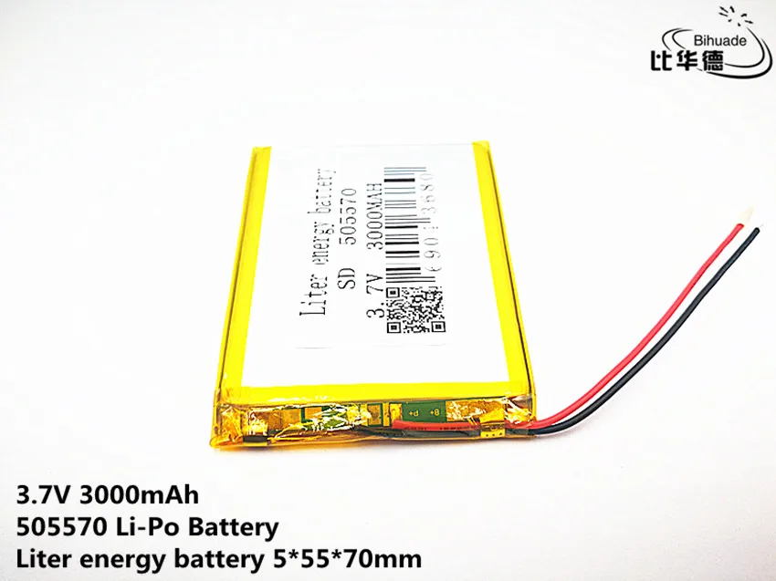 Good Qulity 3.7V,3000mAH,505570 Polymer lithium ion / Li-ion battery for TOY,POWER BANK,GPS,mp3,mp4