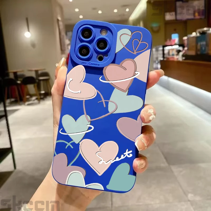 Vibrant Love Heart Patterned Phone Case Cover