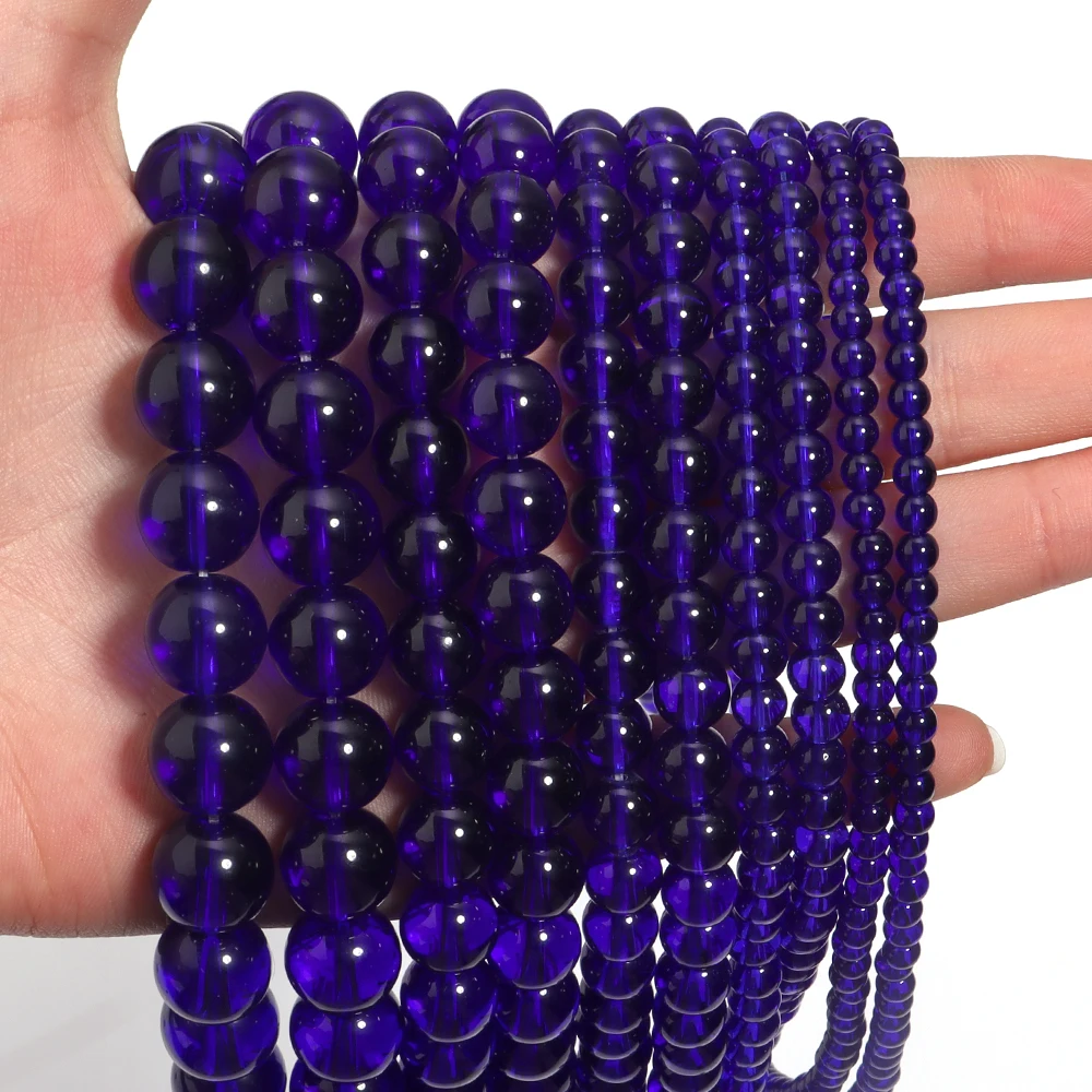 Blue Glass Crystal Beads - Assorted Sizes
