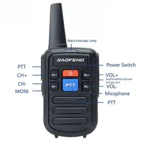 BaoFeng BF-C50 UHF 400-480MHz Transceiver 5W Two Way Radio Type-C Mini Walkie Talkie 99 Channels 1500mAh Dual PTT Ham Radio 2
