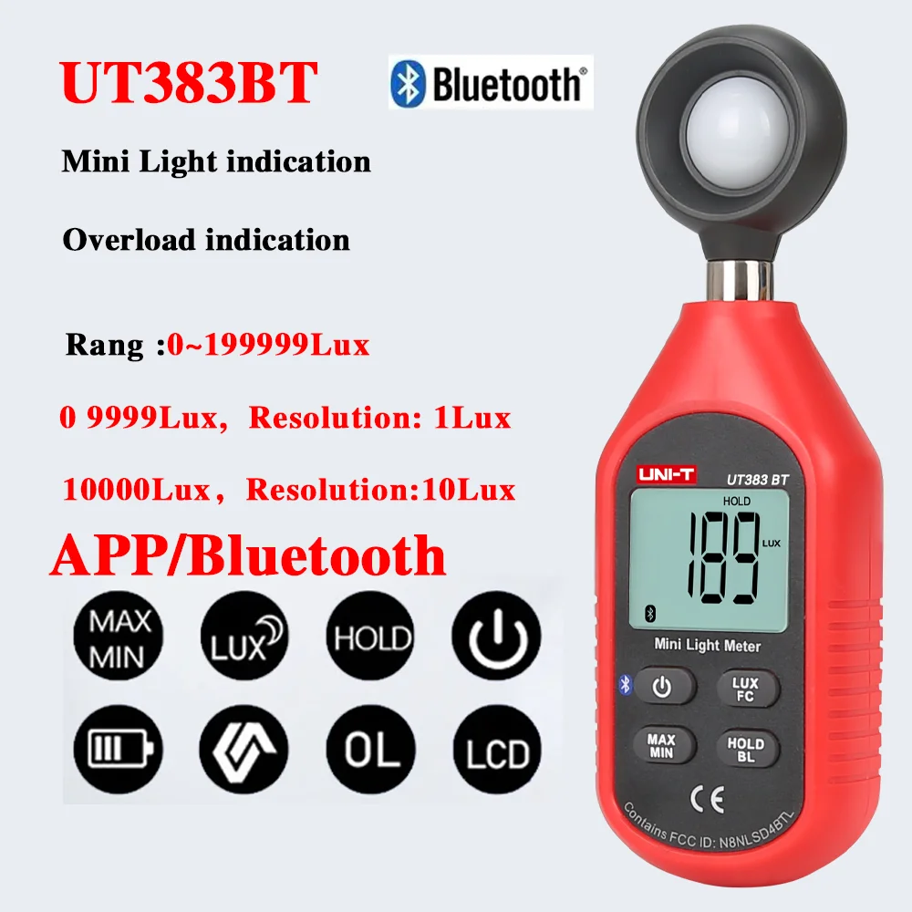 UNI-T UT363/BT Anemometer UT383/BT Illuminometer Light Meter UT353/BT Sound Meter UT333/BT Temperature Humidity temperature humidity meter air thermohygrometer