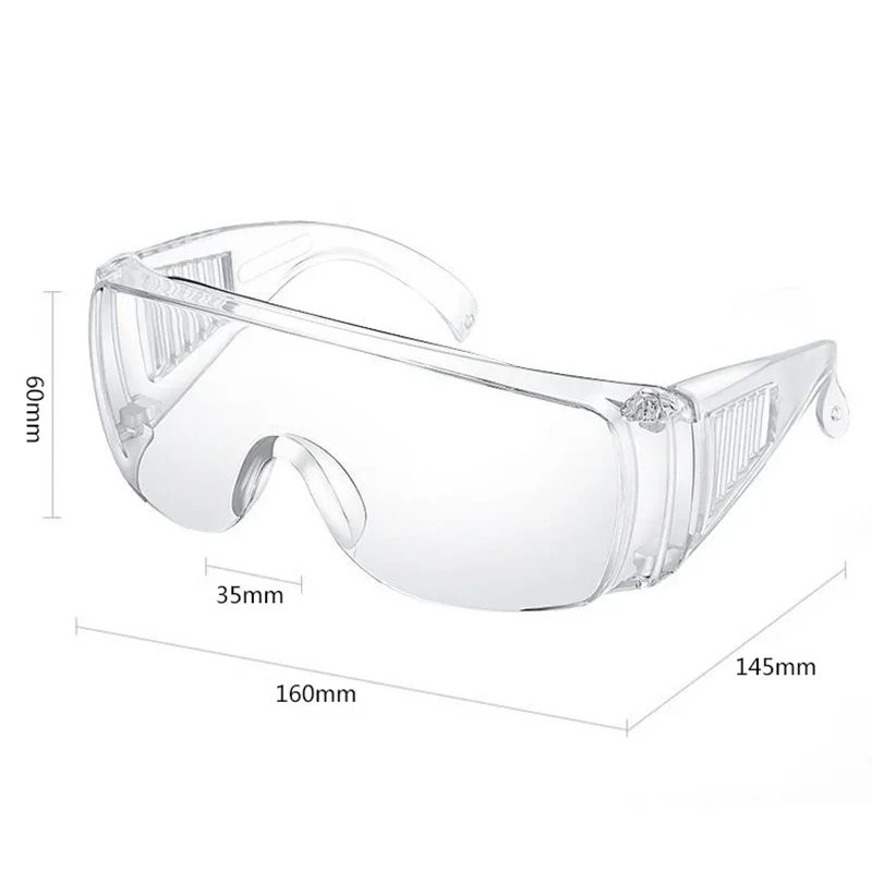 Unisex Transparent Fog&UV Resistant Safety Glasses Goggle Eye Protection Lab Protective Eyewear Lens Workplace Anti-dust Glasses