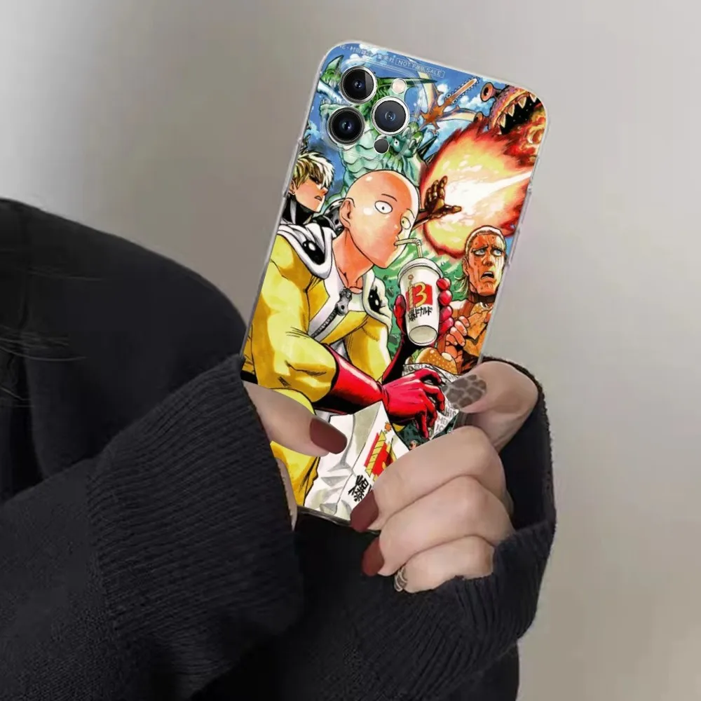 One P-Punch Man Saitama Phone Case for iPhone 15 6S Plus X