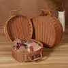 Round Wicker Suitcase Large Capacity Dust-proof Rattan Woven Luggage Box Handmade with Double Handle Sundries Organizer Outdoor 2