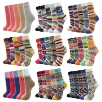 5 Pairs New Fashion Autumn and Winter Cute Colorful Women Warm Rabbit Wool Socks Thicken Cashmere Snow Women Socks 1