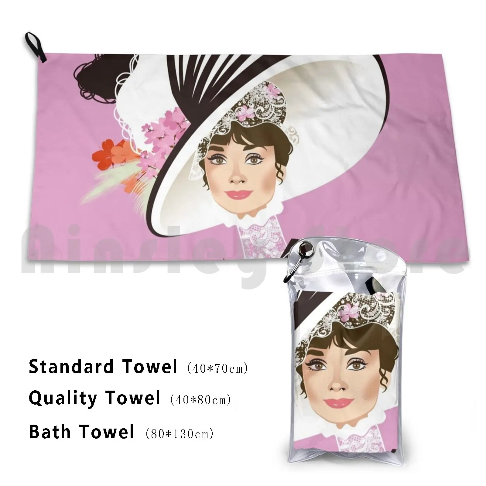Eliza At Ascot Telo Mare Asciugamano Di Qualità Ad Asciugatura Rapida Audrey Hepburn Eliza Doolittle My Fair Lady Musical Fashion Icon