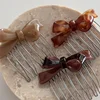 7 Teeth Acetate Bow Insert Combs Clip Women Hair Styling Hairpins Women Bangs Broken Hair Comb Clip Girls Gifts Headwear Jewelry 1