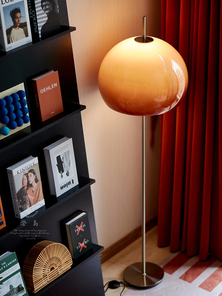 

Ins retro Danish floor lamp French Nordic medieval vintage living room bedroom net red lamp