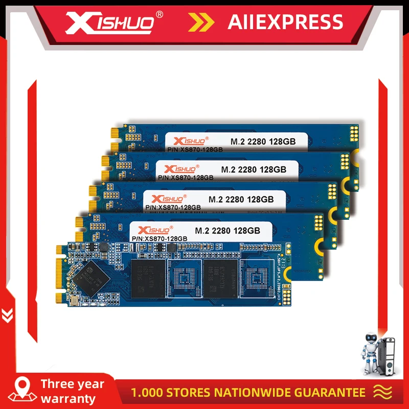 Xishuo Wholesale Cheap M.2 2280 SSD NGFF SATA Internal SSD Drive 128GB