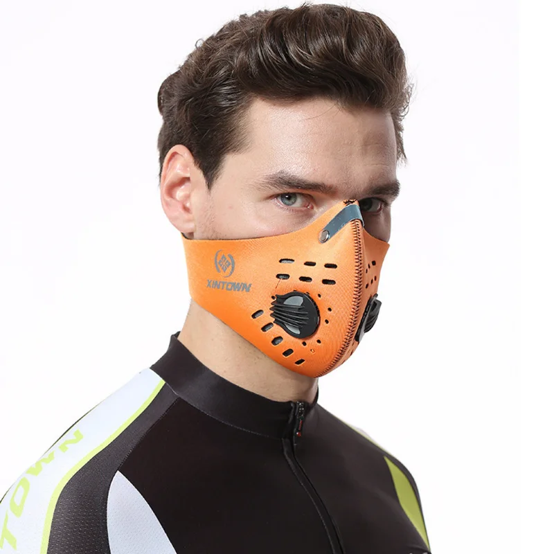 Men's Dustproof Outdoor Sports Face Mask with Activated Carbon and Extra Filter - Perfect