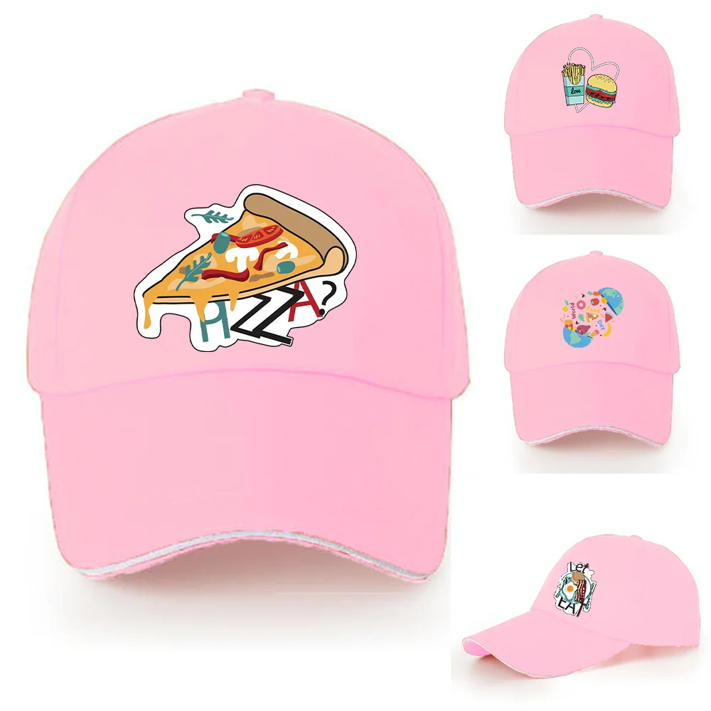 

Ladies Travel Visors Hats Portable Autumn Adjustable Outdoor Sport Unisex Food Series Sun Hat Fashion Summer Cotton Baseball Cap