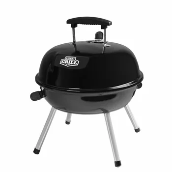Portable Charcoal Grill 14.5 Inch Tabletop Grill Dome Design Adjustable Air Vents Ideal Camping Tailgating Picnics Easy Cleanup 2