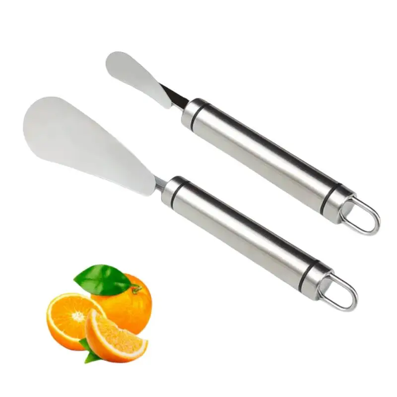 Stainless Steel Orange Grapefruit Peeler Practical Fruit Opener Skinning Knife Vegetables Peeling Cutter Kitchen Supplies fruit cutter orange peeler