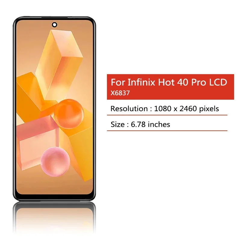  ִ LCD ÷ ġ ũ Ÿ  ǰ, Infinix Hot 40 Pro X6837  , Hot40Pro ÷, 6.78 ġ