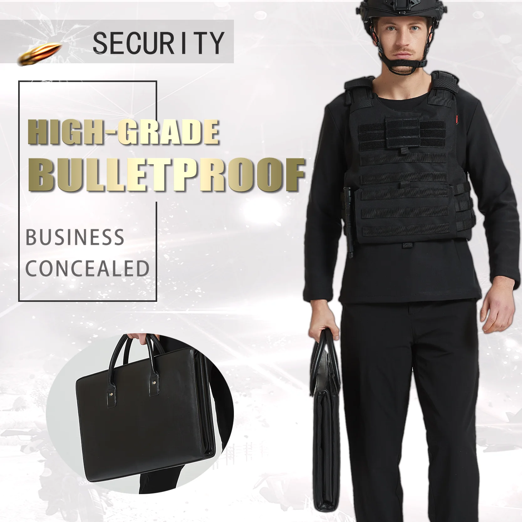 FaithShield NIJ Level IIIA Bulletproof Briefcase Ballistic Body Armor  Handbag Tactical Concealed Bodyguard Business man Safe Bag - AliExpress