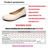 WOIZGIC Women Mother Female Ladies Genuine Leather Shoes Flats Loafers Non Slip On Retro Ballerina National Moccasins Round Toe 6
