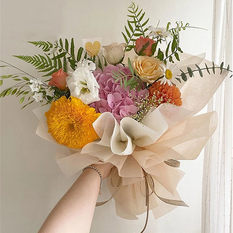 40Pcs Korean Flower Wrapping Lining Paper Gift Packaging Material Wedding Birthday Party Decoration Floral Bouquet Wrap Supplies