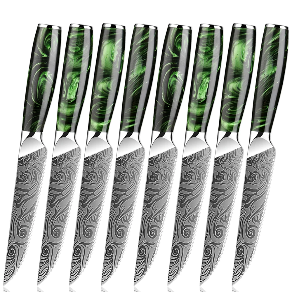 https://ae01.alicdn.com/kf/Sbc54b34302c04bd58bff52e1af45c2dcl/Professional-steak-knife-4-12-piece-set-5Cr13Mov-stainless-steel-Green-Resin-Handle-Serrated-Western-Knife.jpg