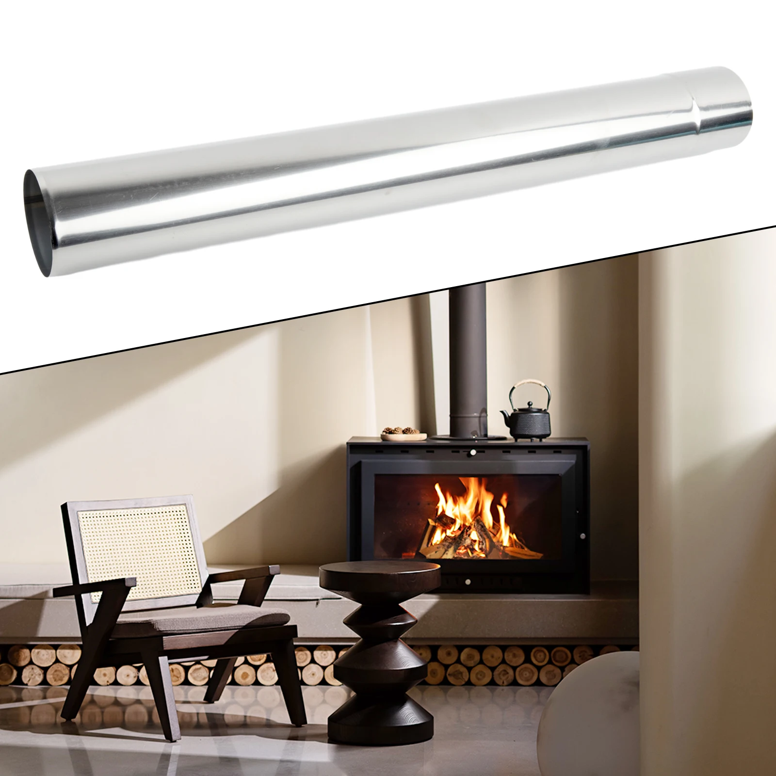 Flue Pipe Exhaust Pipe Heat resistant Exhaust for Wood Stove Heater High quality Stainless Steel Chimney Lining