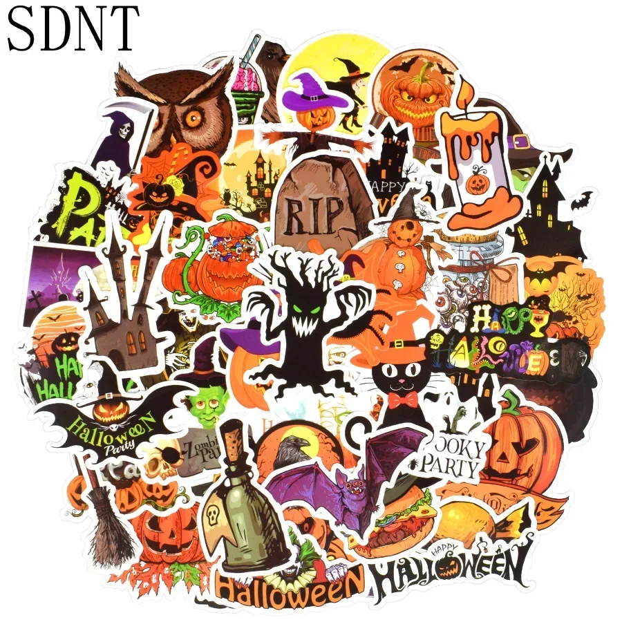 50 PCS Halloween Sticker for Kids Pumpkin Midnight Castle Rave Party 50-pcs-halloween-sticker-for-kids-pumpkin-midnight-castle-rave-party