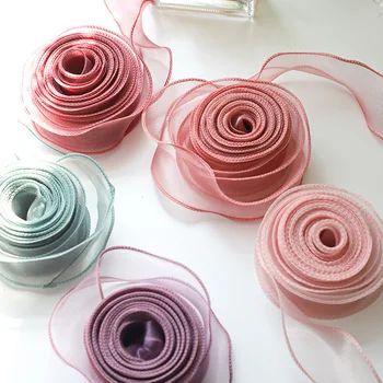 10Yards/Roll Chiffon Silk Ribbon Organza 5