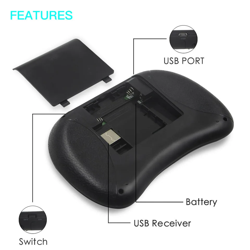 russo francês espanhol português 2.4g ar mouse