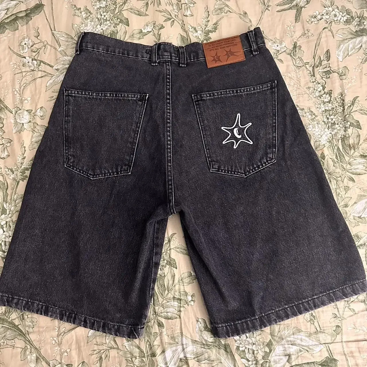 PROTECT Shorts Y2K Pants Gothic Hip Hop Letter Embroidery Retro Black Baggy Denim Gym Shorts Mens Womens New Basketball