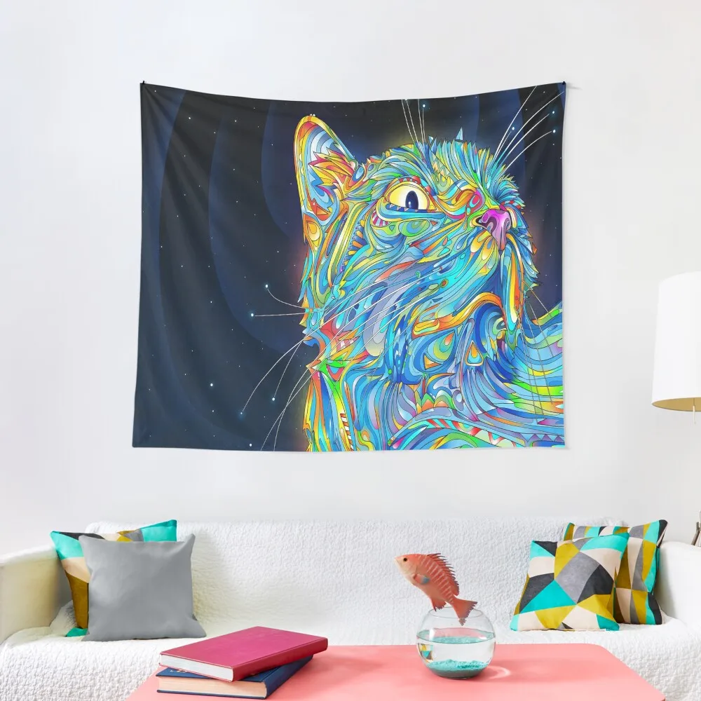 

ABSTRACT CAT Tapestry Decorative Wall Murals Wall Hanging Tapestry Decoration Wall Cute Room Things